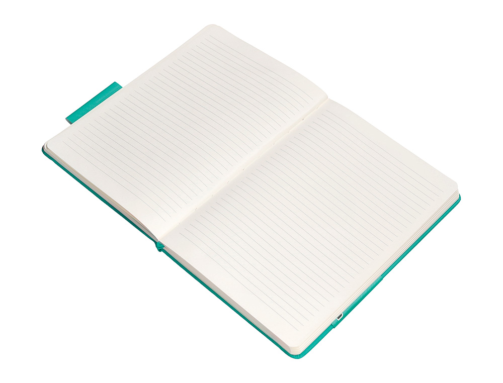 CARNET FERMETURE ELASTIQUE ANTARTIK NOTES COUVERTURE RIGIDE A4 LIGNE 100 FEUILLES 80GR FSC COLORIS VERT MENTHE