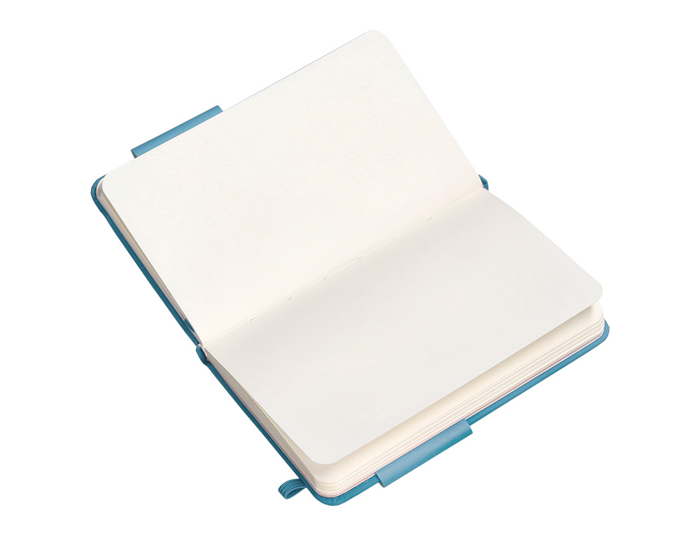 CARNET A6 ANTARTIK NOTES LIGNECOUVERTURE RIGIDE FERMETURE ELASTIQUE 100 PAGES 80GR COLORIS BLEU CIEL