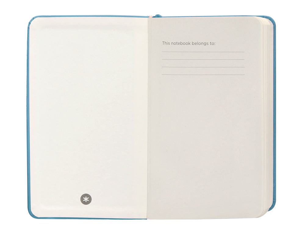 CARNET A6 ANTARTIK NOTES LIGNECOUVERTURE RIGIDE FERMETURE ELASTIQUE 100 PAGES 80GR COLORIS BLEU CIEL