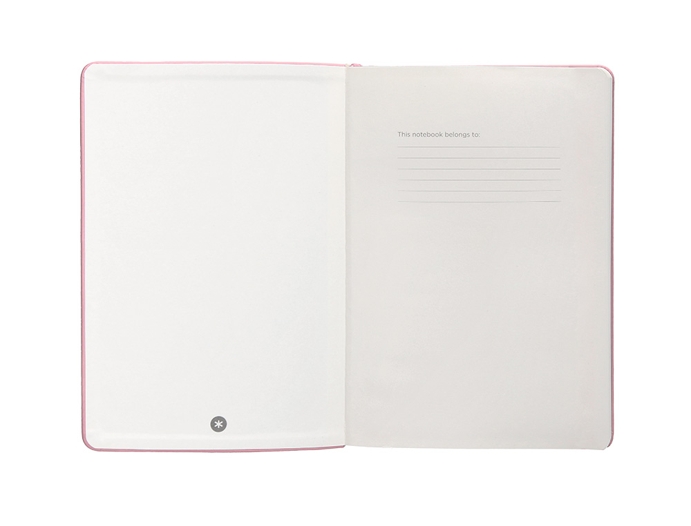 CARNET A4 ANTARTIK NOTES PAPIER UNI IVOIRE COUVERTURE RIGIDE FERMETURE ELASTIQUE 100PAGES 80GR COLORIS ROSE PASTEL