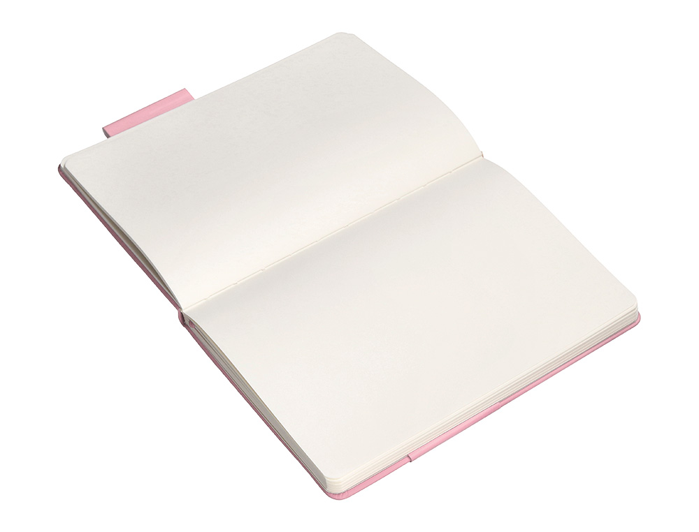 CARNET A4 ANTARTIK NOTES PAPIER UNI IVOIRE COUVERTURE RIGIDE FERMETURE ELASTIQUE 100PAGES 80GR COLORIS ROSE PASTEL