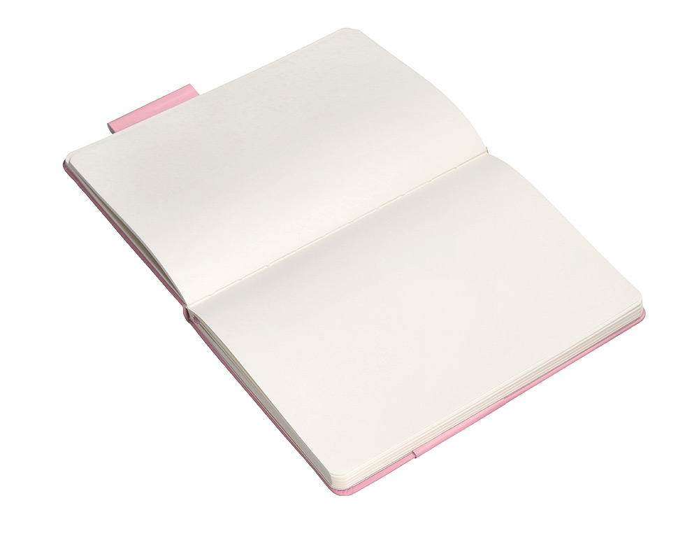 CARNET FERMETURE ELASTIQUE ANTARTIK NOTES COUVERTURE RIGIDE A5 PAPIER UNI IVOIRE 100 FEUILLES 80GR FSC ROSE PASTEL