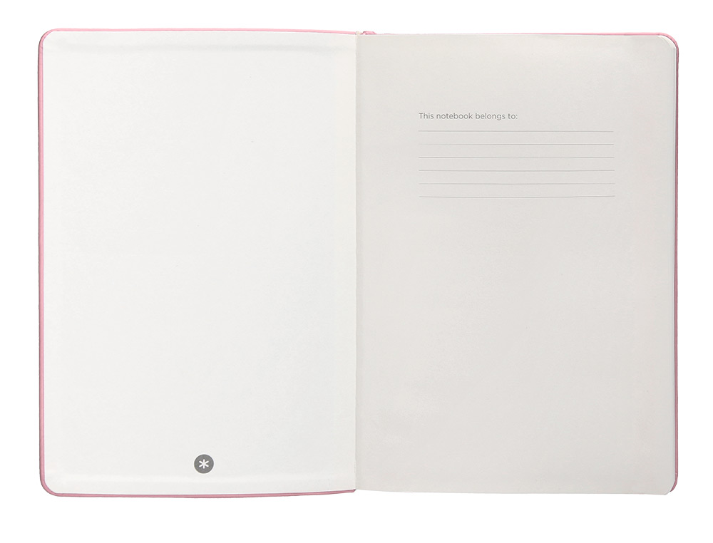 CARNET FERMETURE ELASTIQUE ANTARTIK NOTES COUVERTURE RIGIDE A5 PAPIER UNI IVOIRE 100 FEUILLES 80GR FSC ROSE PASTEL