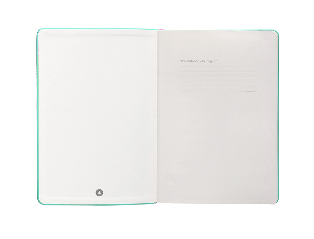 CARNET A4 ANTARTIK NOTES PAPIER UNI IVOIRE COUVERTURE RIGIDE FERMETURE ELASTIQUE ROSE 100 PAGES 80GR COLORIS TURQUOISE