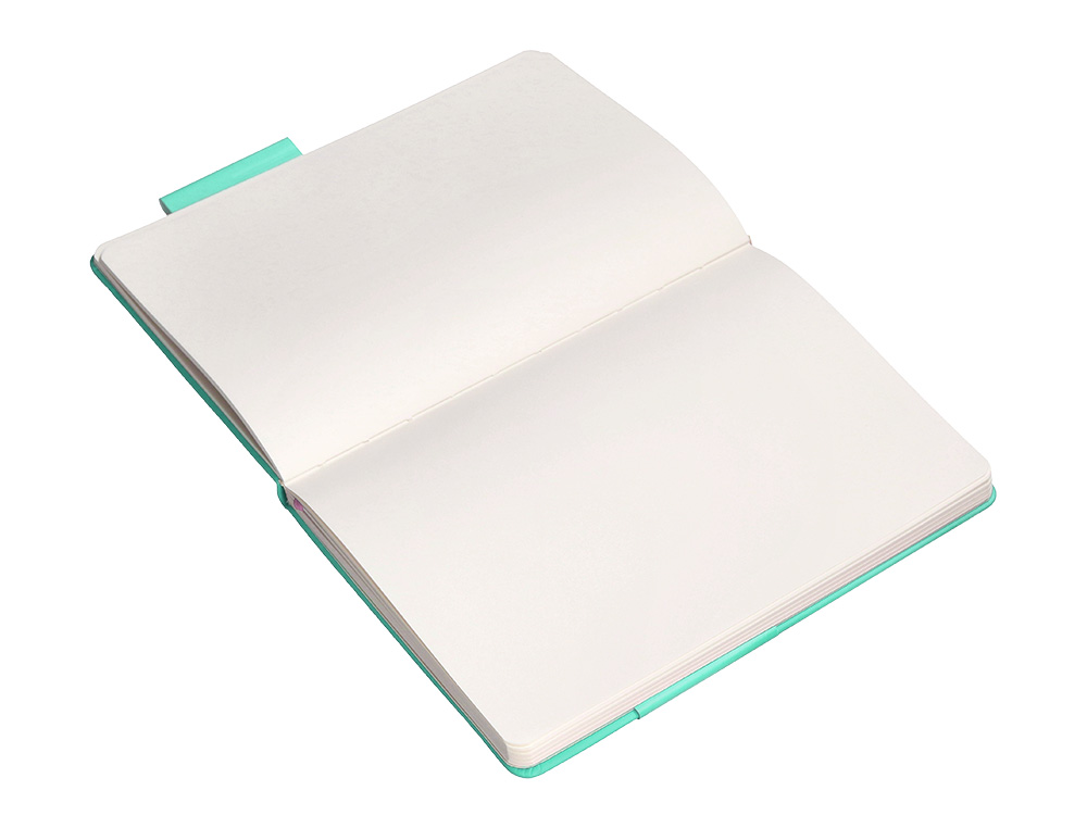 CARNET A4 ANTARTIK NOTES PAPIER UNI IVOIRE COUVERTURE RIGIDE FERMETURE ELASTIQUE ROSE 100 PAGES 80GR COLORIS TURQUOISE