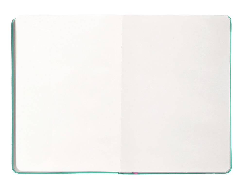 CARNET A5 ANTARTIK NOTES PAPIER UNI IVOIRE COUVERTURE RIGIDE FERMETURE ELASTIQUE ROSE 100 PAGES 80GR COLORIS TURQUOISE