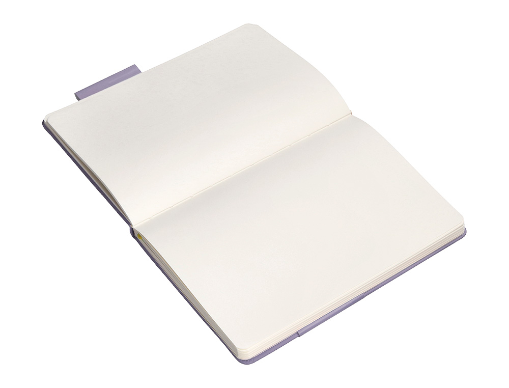 CARNET A4 ANTARTIK NOTES PAPIER UNI IVOIRE COUVERTURE RIGIDE FERMETURE ELASTIQUE JAUNE 100 PAGES 80GR COLORIS LILAS