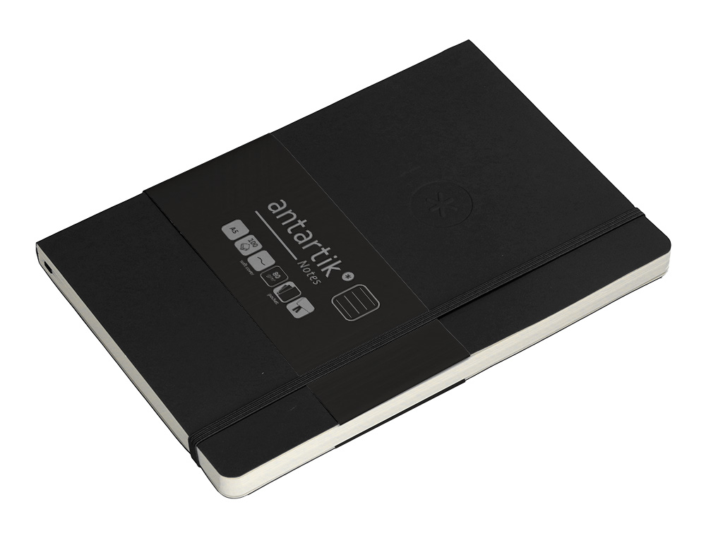 CARNET FERMETURE ELASTIQUE ANTARTIK NOTES COUVERTURE SOUPLE A5 LIGNE 100 FEUILLES 80GR FSC COLORIS NOIR