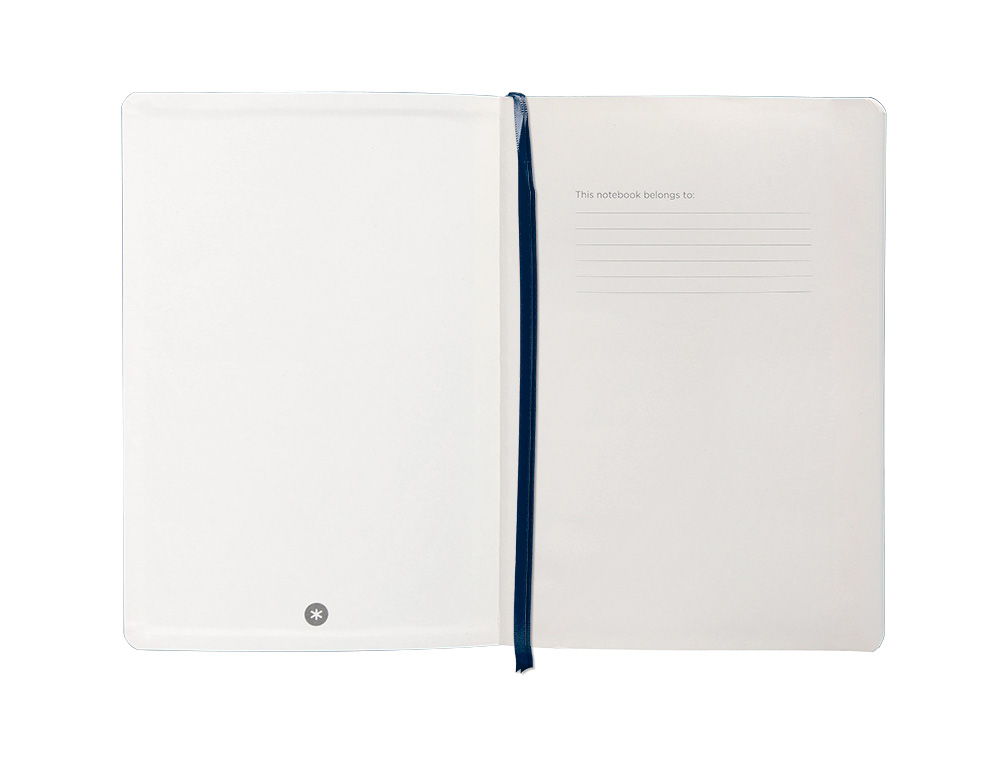 CARNET FERMETURE ELASTIQUE ANTARTIK NOTES COUVERTURE     SOUPLE A5 LIGNE 100 FEUILLES  80GR FSC COLORIS BLEU MARINE