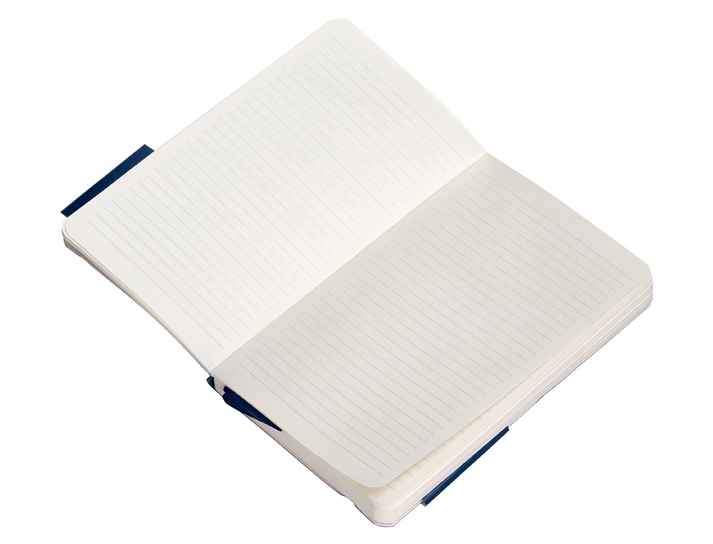 CARNET FERMETURE ELASTIQUE ANTARTIK NOTES COUVERTURE     SOUPLE A6 LIGNE 100 FEUILLES  80GR FSC COLORIS BLEU MARINE