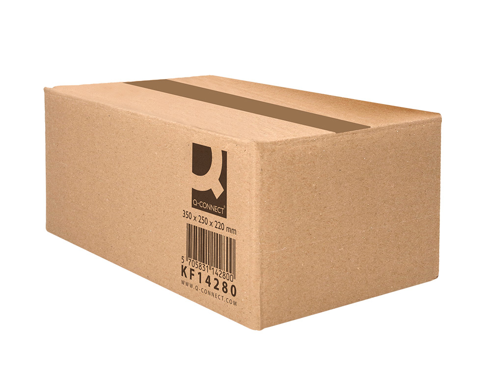 CAISSE AMERICAINE Q-CONNECT CARTON RECYCLE CANNELURE 5MM  350X250X220MM