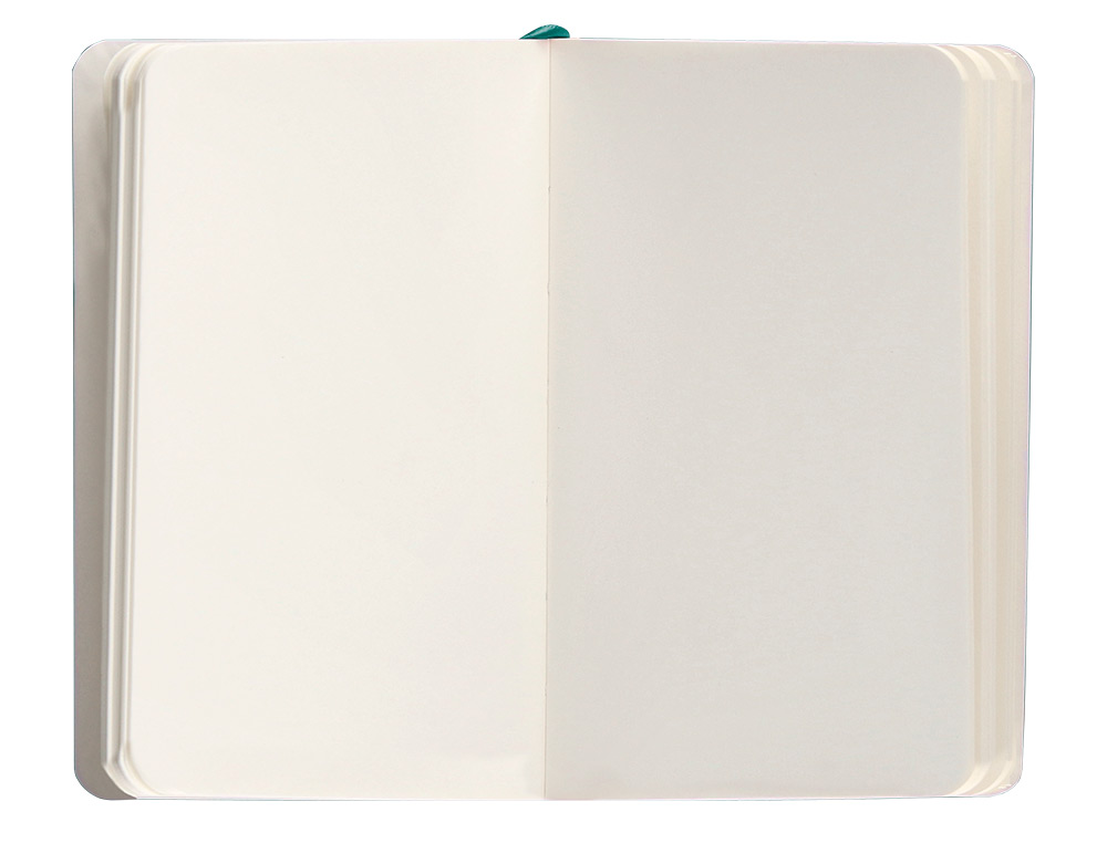 CARNET A6 ANTARTIK NOTES PAPIER UNI IVOIRE COUVERTURE  SOUPLE FERMETURE ELASTIQUE 100PAGES 80GR COLORIS VERT PAON