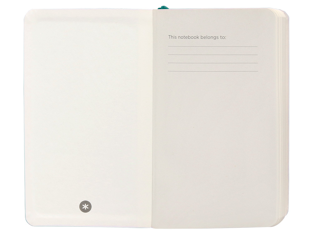 CARNET A6 ANTARTIK NOTES PAPIER UNI IVOIRE COUVERTURE  SOUPLE FERMETURE ELASTIQUE 100PAGES 80GR COLORIS VERT PAON