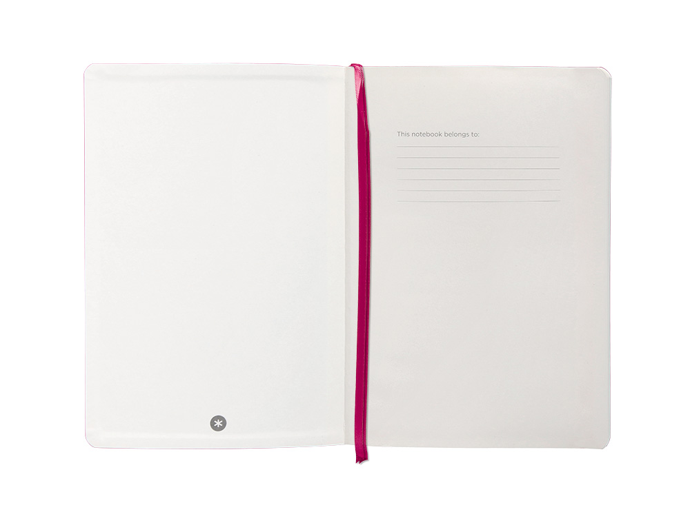 CARNET FERMETURE ELASTIQUE ANTARTIK NOTES COUVERTURE SOUPLE A5 PAPIER UNI IVOIRE 100 FEUILLES 80GR FSC FRAMBOISE
