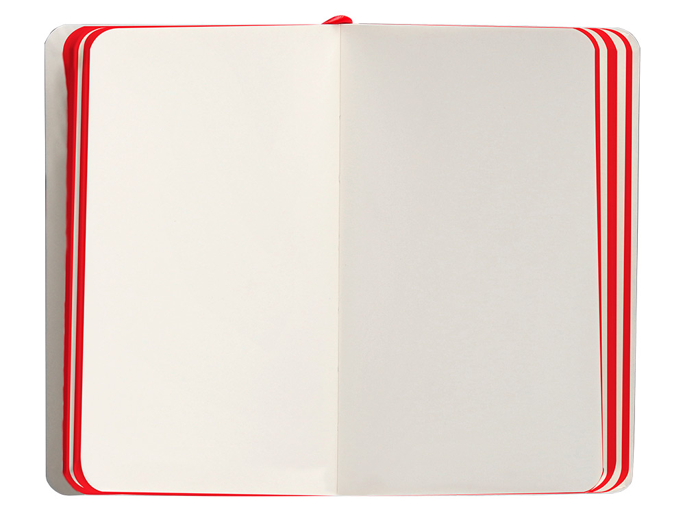 CARNET A6 ANTARTIK NOTES PAPIER UNI IVOIRE COUVERTURE SOUPLE FERMETURE ELASTIQUE ROUGE 100 PAGES 80GR COLORIS NOIR