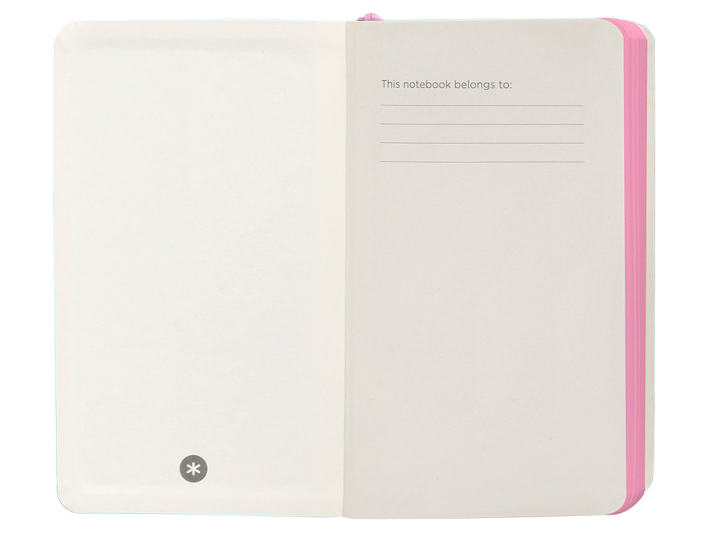 CARNET A6 ANTARTIK NOTES PAPIER UNI IVOIRE COUVERTURE SOUPLE FERMETURE ELASTIQUE ROSE 100 PAGES 80GR COLORIS TURQUOISE