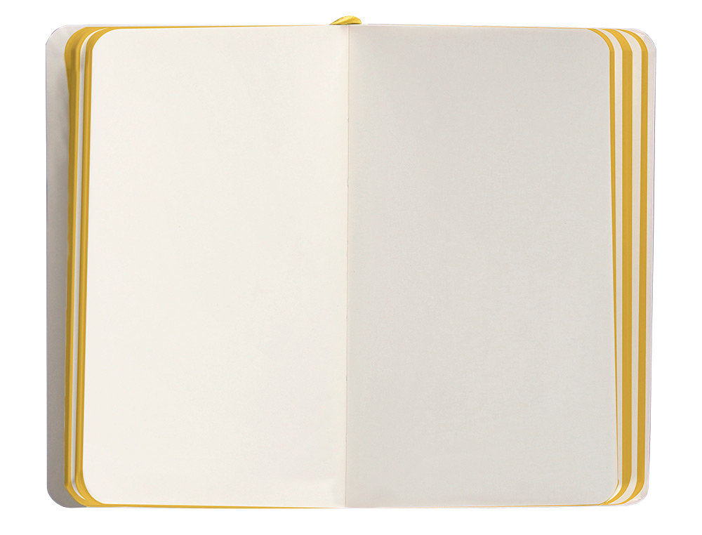 CARNET FERMETURE ELASTIQUE JAUNE ANTARTIK NOTES COUVERTURE SOUPLE A6 PAPIER UNI IVOIRE 100 FEUILLES 80GR FSC LILAS