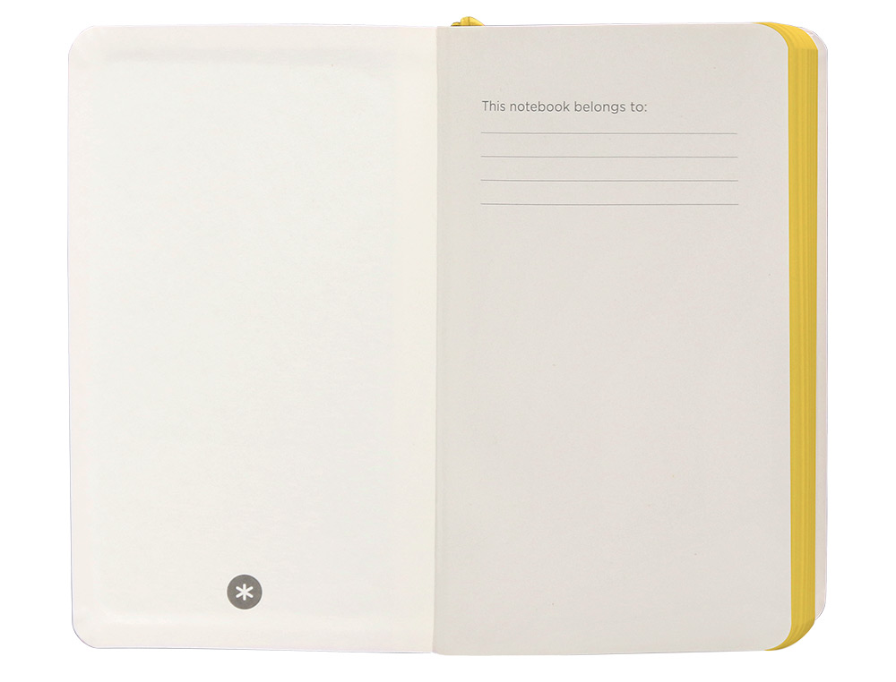 CARNET FERMETURE ELASTIQUE JAUNE ANTARTIK NOTES COUVERTURE SOUPLE A6 PAPIER UNI IVOIRE 100 FEUILLES 80GR FSC LILAS