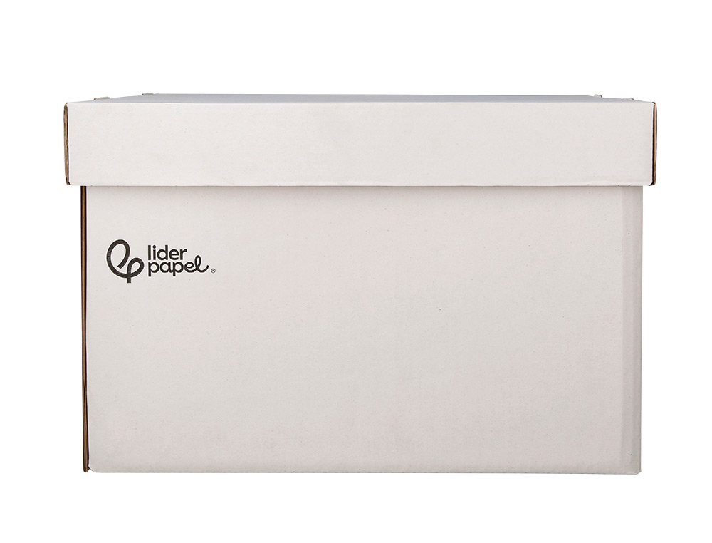CONTAINER A ARCHIVES LIDERPAPEL CARTON MONTAGE AUTOMATIQUE POUR 4 BOITES FORMAT A4+ / 5 CLASSEURS A-Z 430X383X265MM