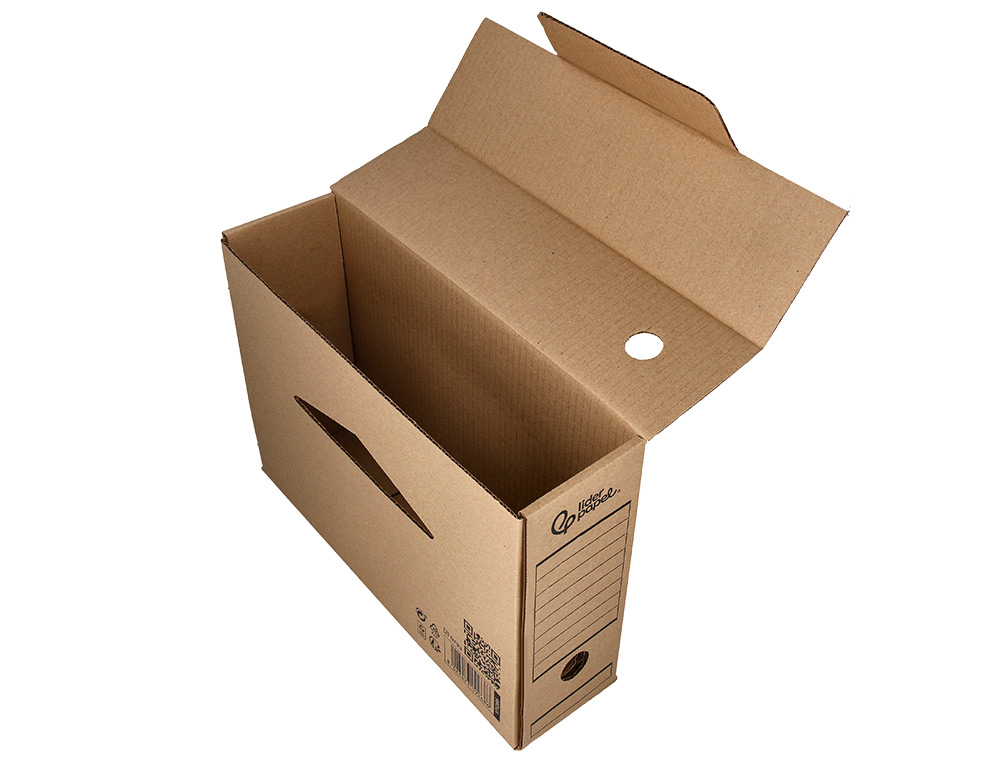 BOITE A ARCHIVES LIDERPAPEL CARTON RECYCLE 325G/M2 DOS    100MM KRAFT 365X100X251MM