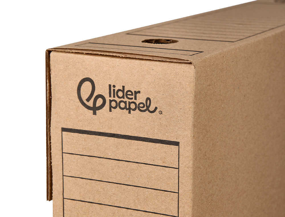 BOITE A ARCHIVES LIDERPAPEL CARTON RECYCLE 325G/M2 DOS    100MM KRAFT 365X100X251MM