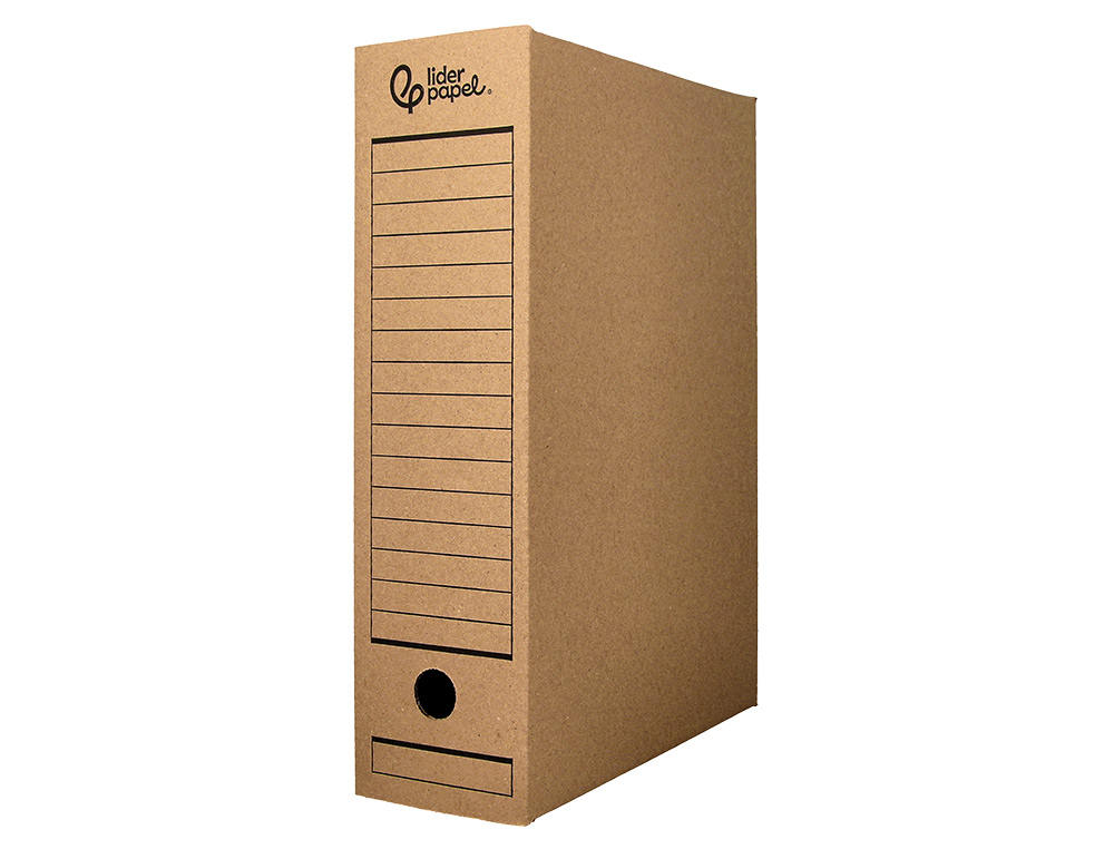 BOITE A ARCHIVES LIDERPAPEL CARTON RECYCLE 325G/M2 DOS    100MM KRAFT 365X100X251MM