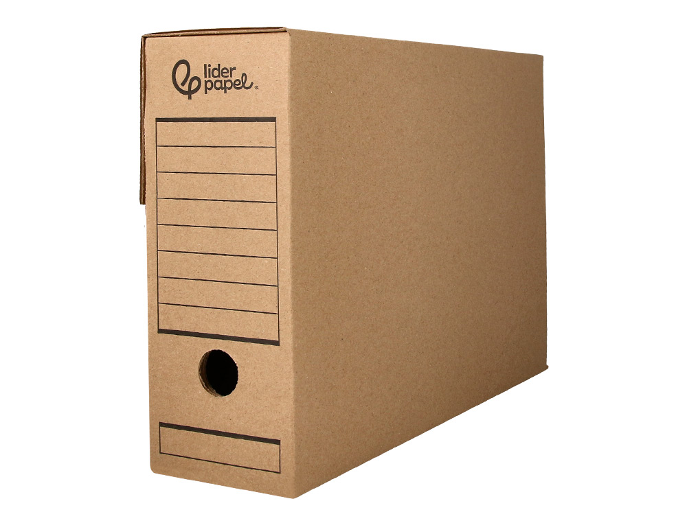 BOITE A ARCHIVES LIDERPAPEL CARTON RECYCLE 325G/M2 DOS    100MM KRAFT 365X100X251MM
