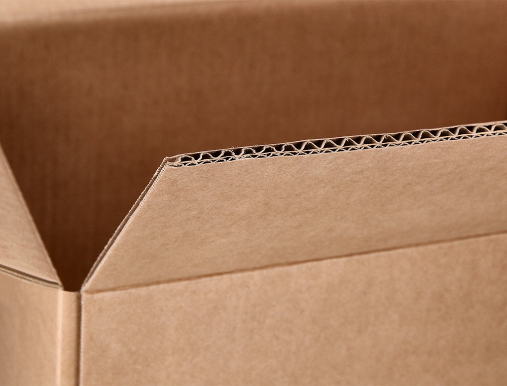 CAISSE AMERICAINE Q-CONNECT FOND AUTOMATIQUE ET POIGNEES  CARTON CANNELURE 5MM          425X300X200MM COLORIS KRAFT