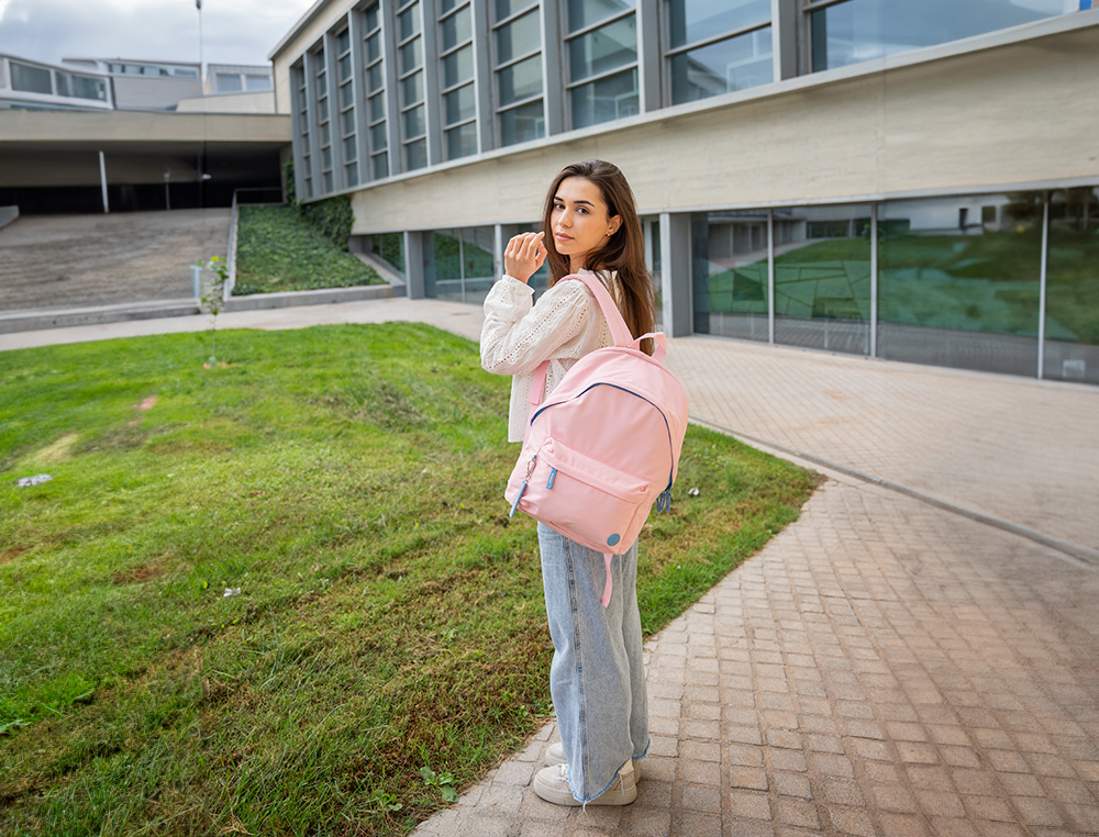 SAC A DOS ANTARTIK 1 COMPARTIMENT MODELE BASIC     PACK 420X160X300MM COLORIS    ROSE