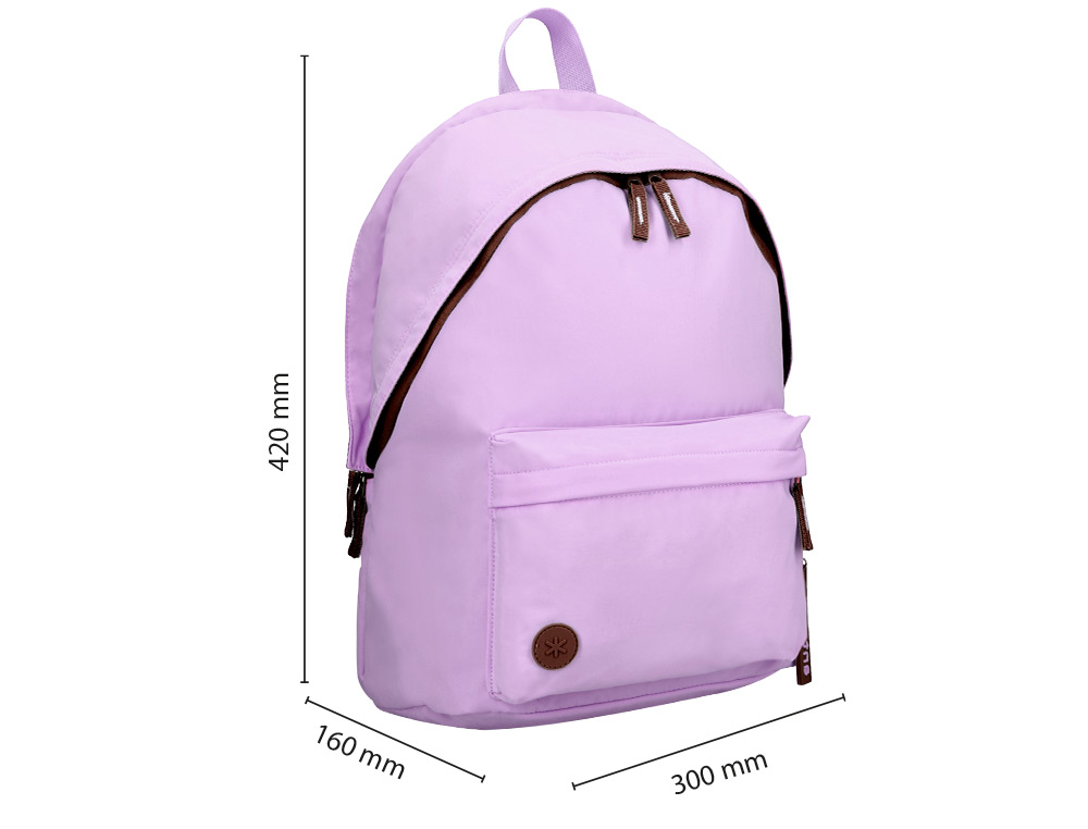 SAC A DOS ANTARTIK 1 COMPARTIMENT MODELE BASIC PACK 20L 420X160X300MM COLORIS LILAS