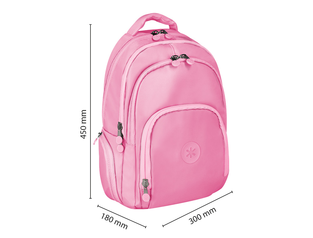 SAC A DOS ANTARTIK 3 COMPARTIMENTS MODELE FUSION FLEX 19L 450X160X300MM COLORIS ROSE