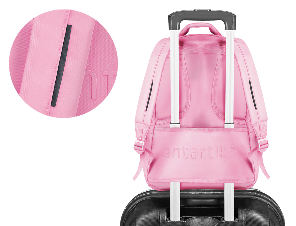 SAC A DOS ANTARTIK 3 COMPARTIMENTS MODELE FUSION FLEX 19L 450X160X300MM COLORIS ROSE