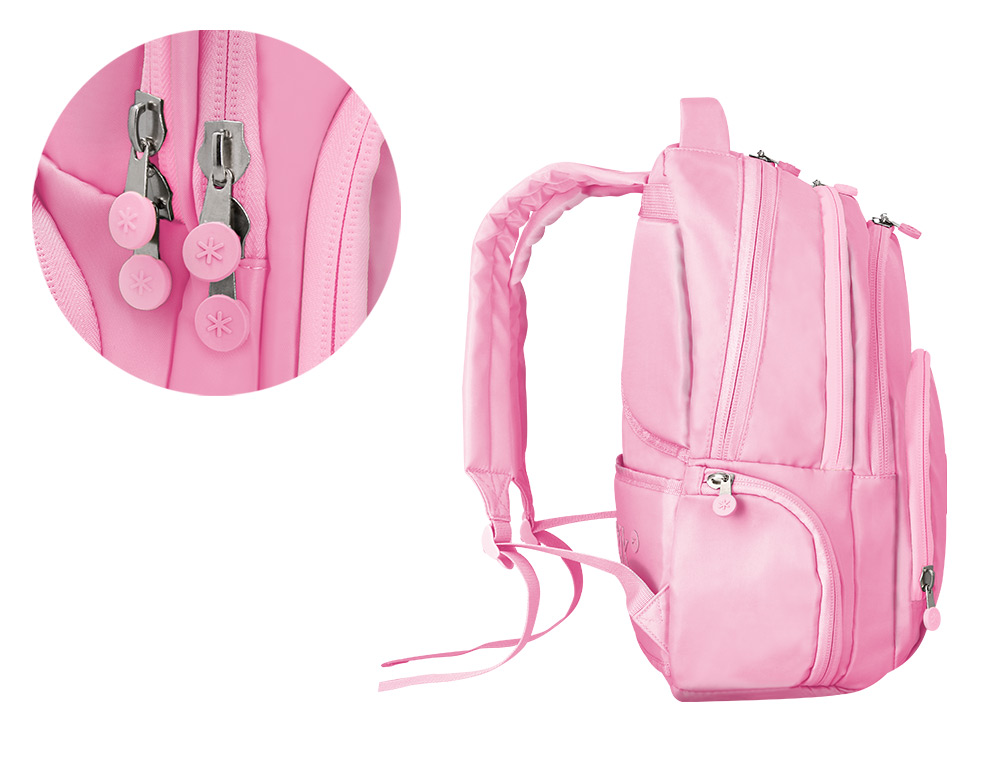SAC A DOS ANTARTIK 3 COMPARTIMENTS MODELE FUSION FLEX 19L 450X160X300MM COLORIS ROSE