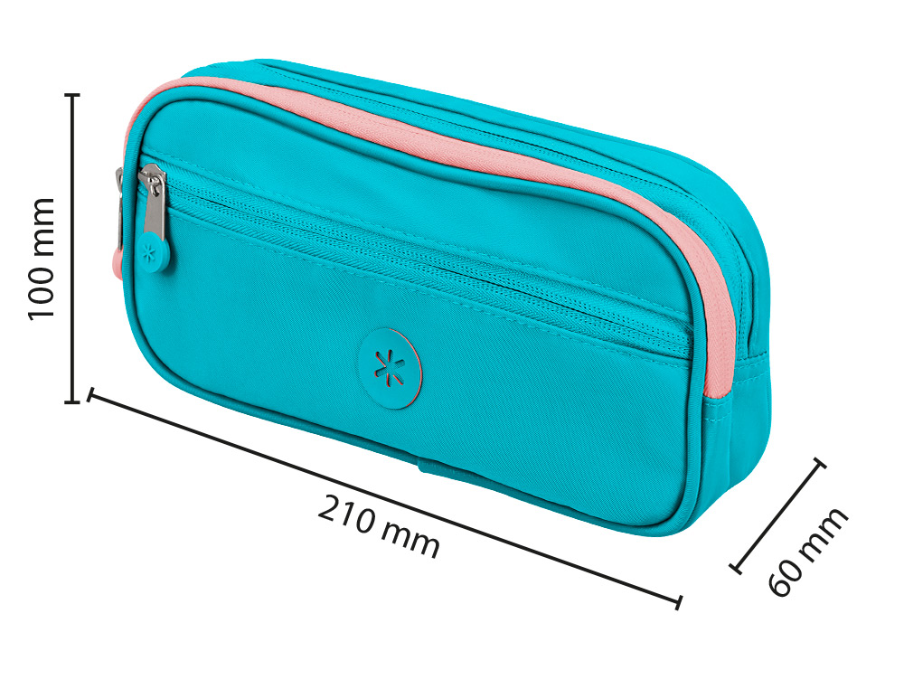 FOURRE-TOUT ANTARTIK RECTANGULAIRE 2 COMPARTIMENTS MODELE FUSION FLEX            100X60X220MM COLORIS BLEU