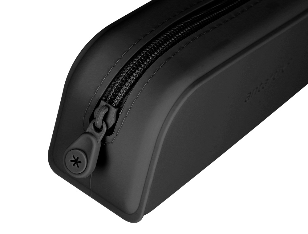 FOURRE-TOUT ANTARTIK RECTANGULAIRE 1 COMPARTIMENT  EN SILICONE MODELE PRISMA     185X50X75MM COLORIS NOIR