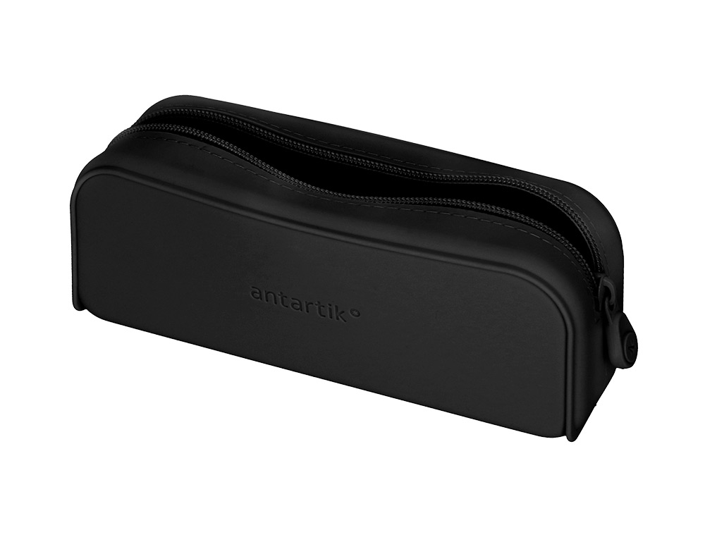 FOURRE-TOUT ANTARTIK RECTANGULAIRE 1 COMPARTIMENT  EN SILICONE MODELE PRISMA     185X50X75MM COLORIS NOIR
