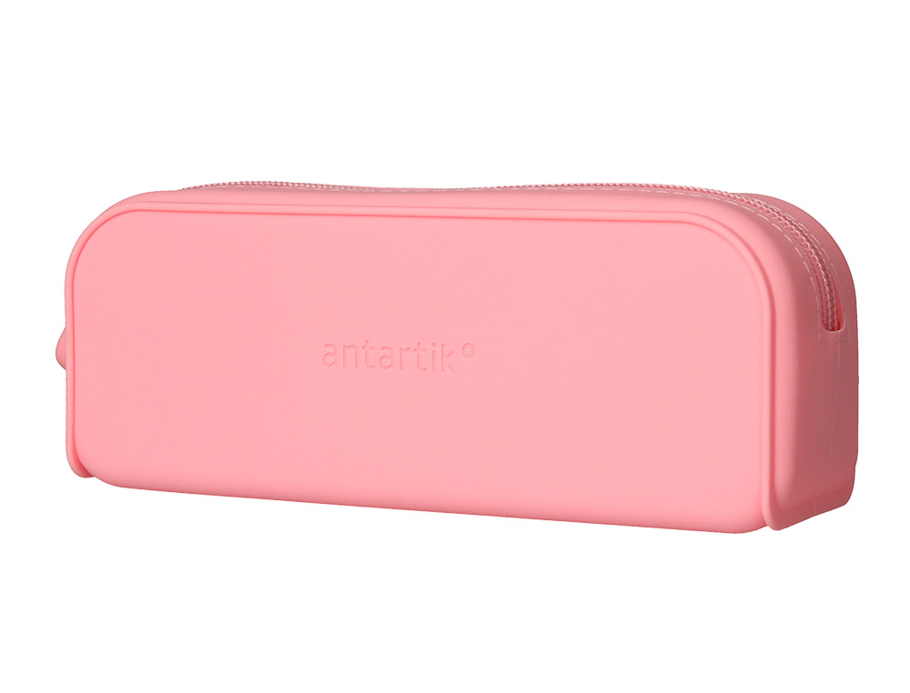 FOURRE-TOUT ANTARTIK RECTANGULAIRE 1 COMPARTIMENT EN SILICONE MODELE PRISMA 185X50X75MM COLORIS ROSE