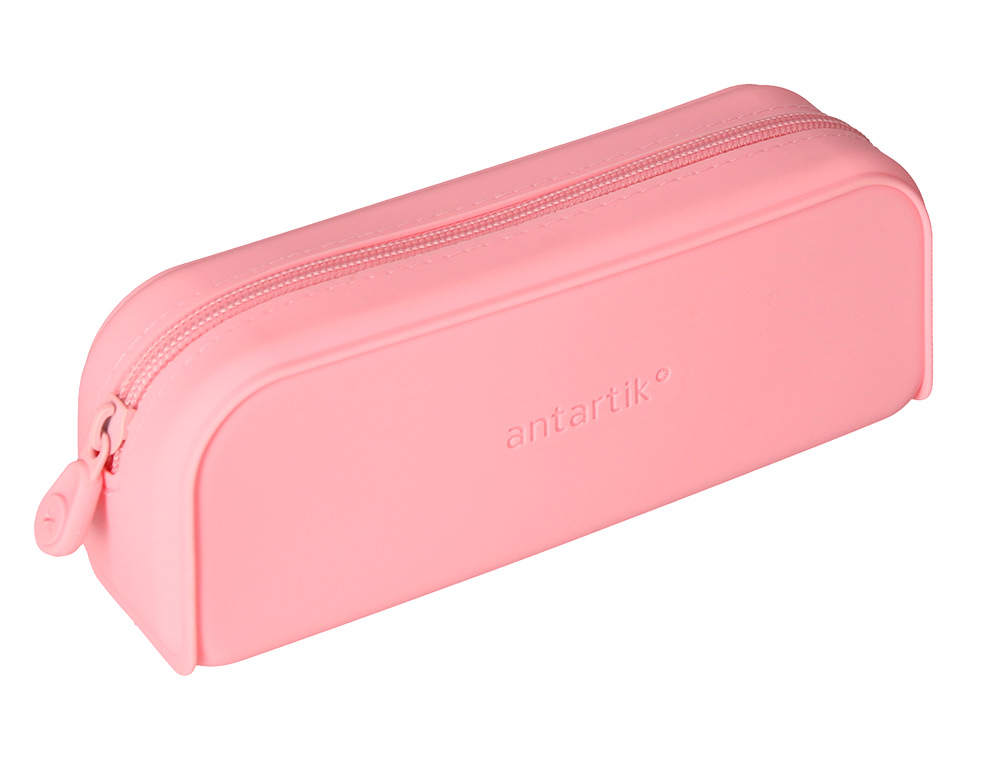 FOURRE-TOUT ANTARTIK RECTANGULAIRE 1 COMPARTIMENT EN SILICONE MODELE PRISMA 185X50X75MM COLORIS ROSE