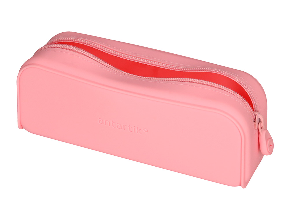FOURRE-TOUT ANTARTIK RECTANGULAIRE 1 COMPARTIMENT EN SILICONE MODELE PRISMA 185X50X75MM COLORIS ROSE