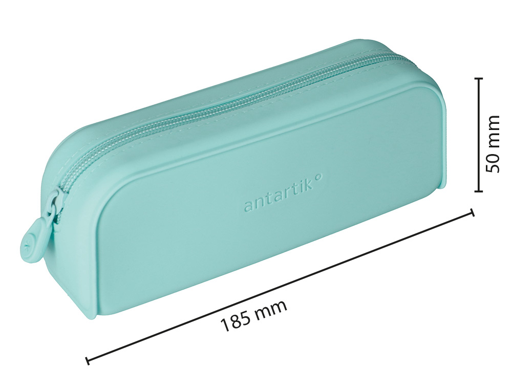 FOURRE-TOUT ANTARTIK RECTANGULAIRE 1 COMPARTIMENT  EN SILICONE MODELE PRISMA     185X50X75MM COLORIS VERT