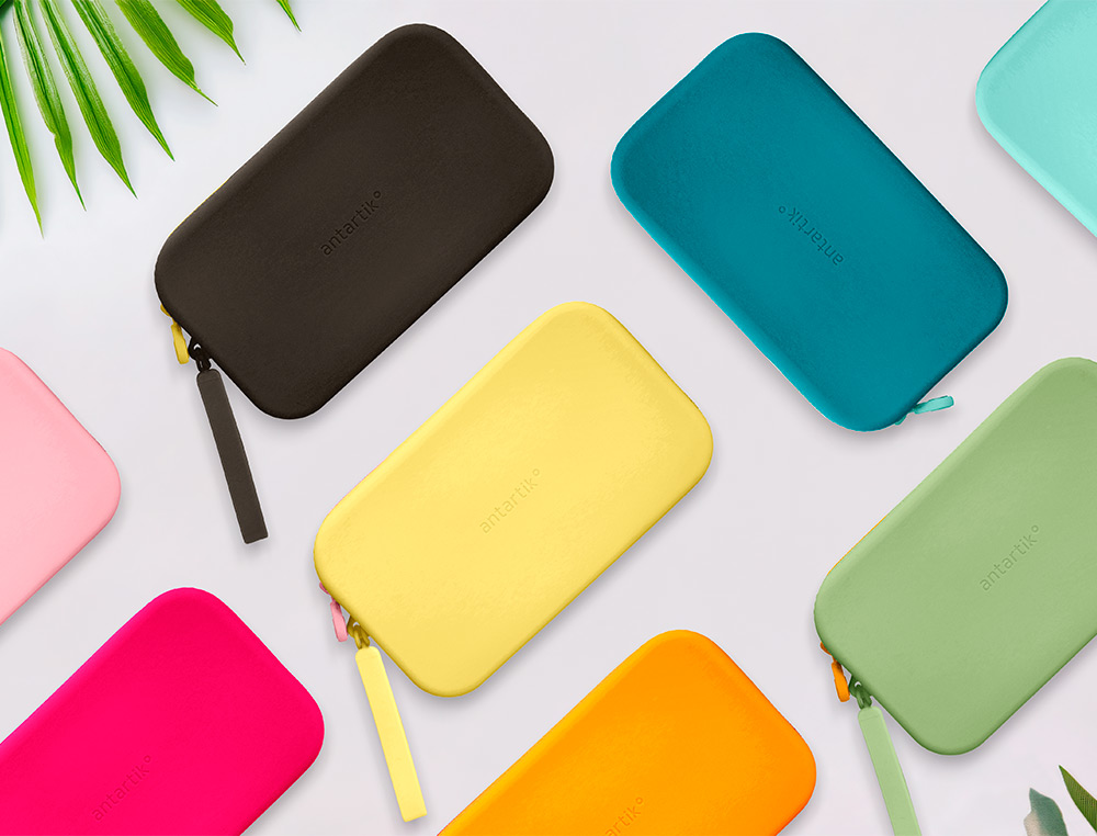 FOURRE-TOUT ANTARTIK PLAT EN SILICONE MODELE TROPICAL DIVE 190X120X25MM COLORIS          TURQUOISE