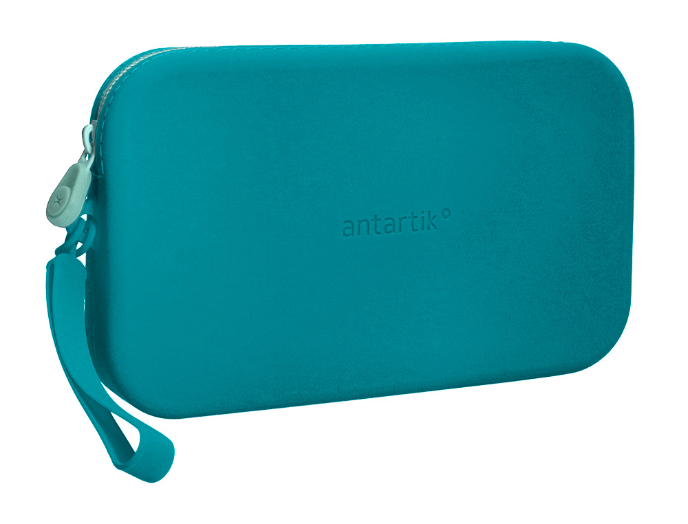 FOURRE-TOUT ANTARTIK PLAT EN SILICONE MODELE TROPICAL DIVE 190X120X25MM COLORIS          TURQUOISE