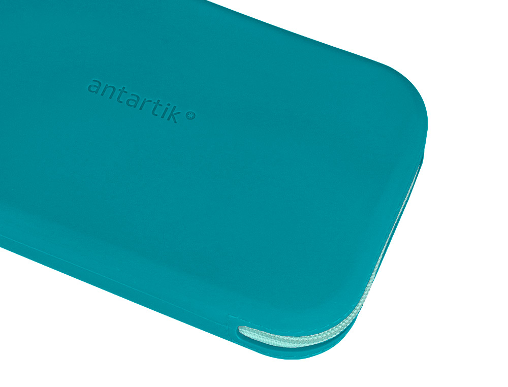 FOURRE-TOUT ANTARTIK PLAT EN SILICONE MODELE TROPICAL DIVE 190X120X25MM COLORIS          TURQUOISE
