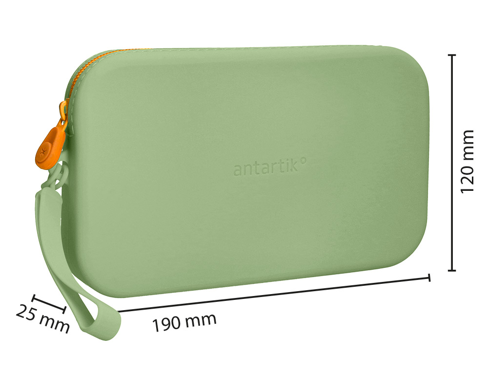 FOURRE-TOUT ANTARTIK PLAT EN SILICONE MODELE TROPICAL DIVE 190X120X25MM COLORIS VERT AMANDE