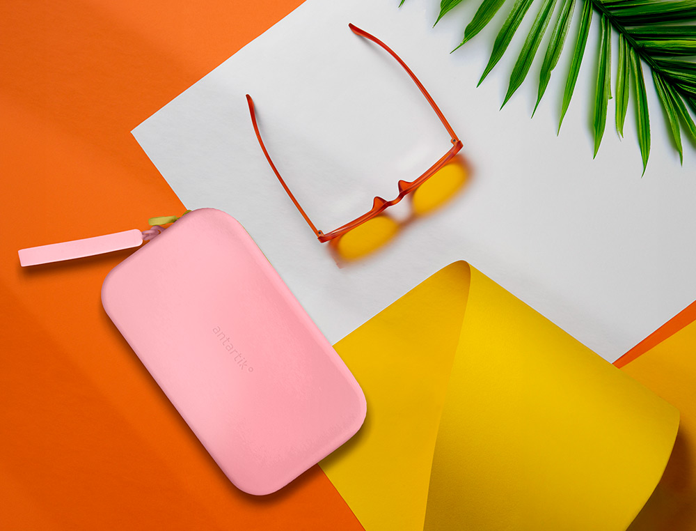 FOURRE-TOUT ANTARTIK PLAT EN SILICONE MODELE TROPICAL DIVE 190X120X25MM COLORIS ROSE