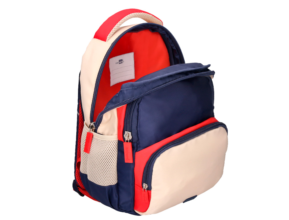 SAC A DOS LIDERPAPEL SCOLAIRE MULTIPOCHES ET MULTICOULEURS 35X11X27CM