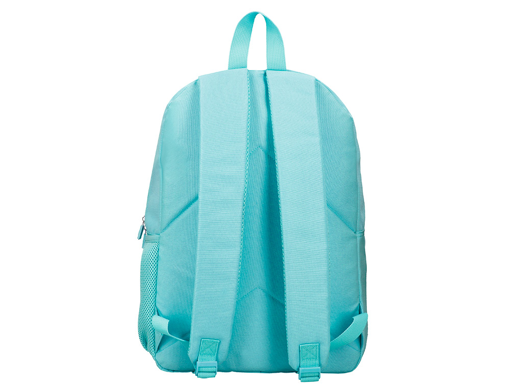 SAC A DOS LIDERPAPEL 1 COMPARTIMENT POCHE LATERALE   40X12,5X30CM COLORIS BLEU     CELESTE