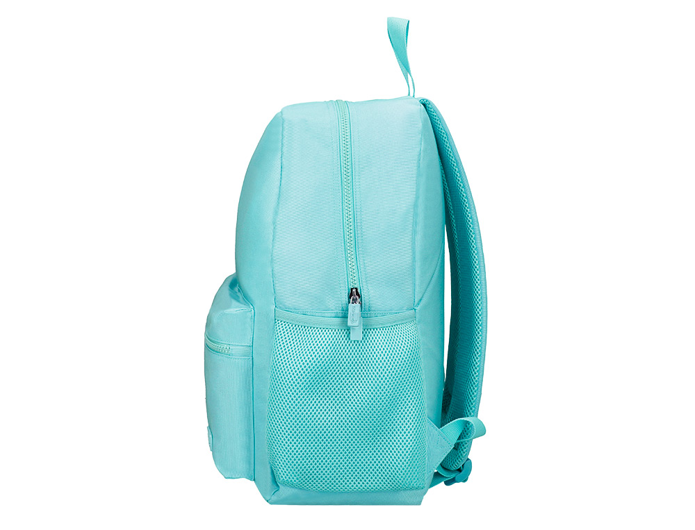SAC A DOS LIDERPAPEL 1 COMPARTIMENT POCHE LATERALE   40X12,5X30CM COLORIS BLEU     CELESTE