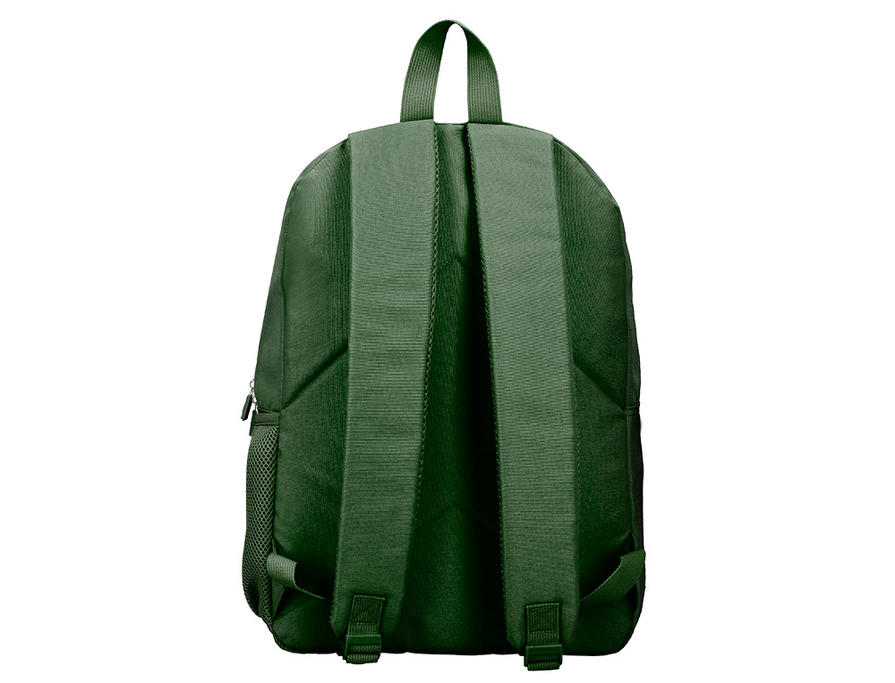 SAC A DOS LIDERPAPEL 1 COMPARTIMENT POCHE LATERALE 40X12,5X30CM COLORIS VERT FORET