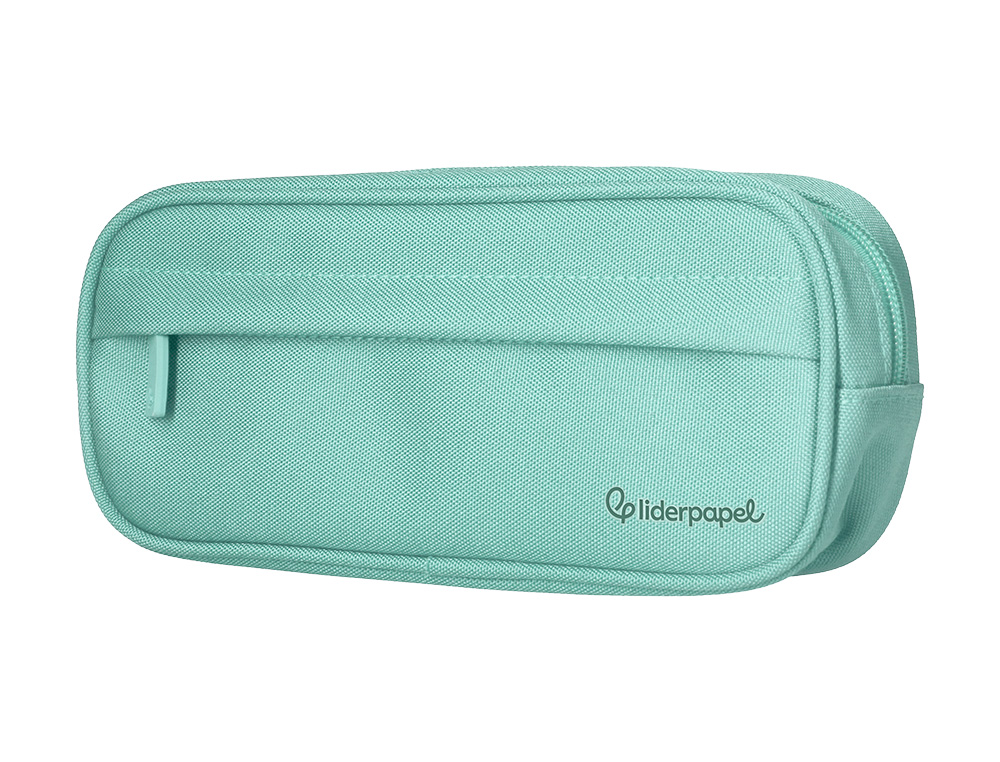 FOURRE-TOUT LIDERPAPEL RECTANGULAIRE COINS ARRONDIS  1 COMPARTIMENT AVEC POCHE     AVANT 21X9CM COLORIS VERT